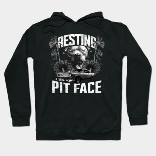 Resting Pit Face Pitbull Hoodie